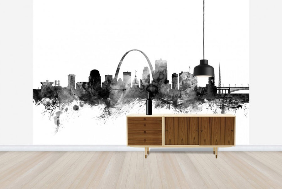 PHOTOWALL / St Louis Missouri Skyline Black (e25431)