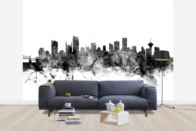 PHOTOWALL / Vancouver Skyline Black (e25437)