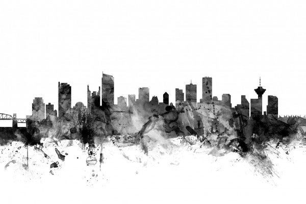 PHOTOWALL / Vancouver Skyline Black (e25437)