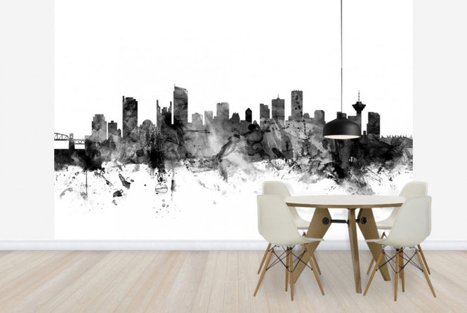 PHOTOWALL / Vancouver Skyline Black (e25437)