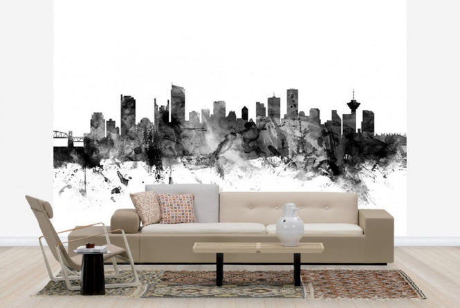 PHOTOWALL / Vancouver Skyline Black (e25437)