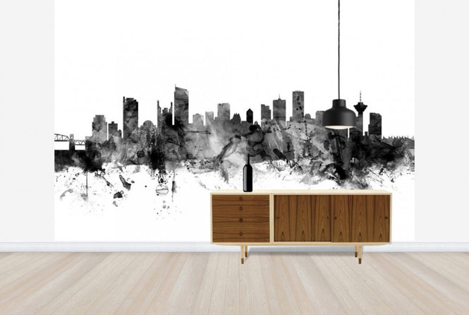 PHOTOWALL / Vancouver Skyline Black (e25437)