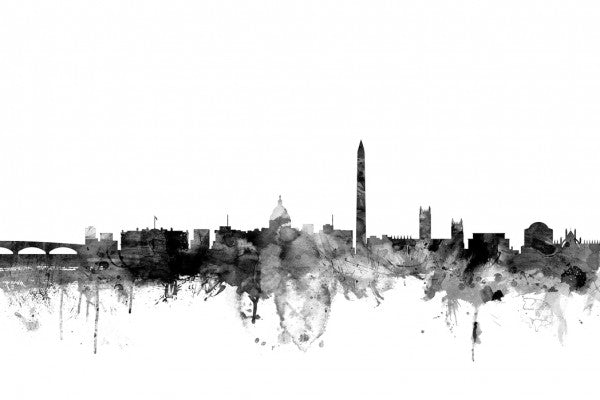PHOTOWALL / Washington DC Skyline Black (e25438)