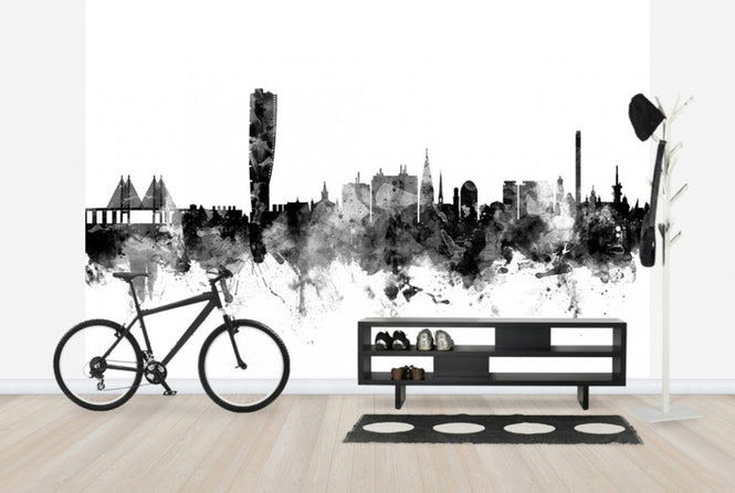 PHOTOWALL / Malmo Skyline Black (e25578)