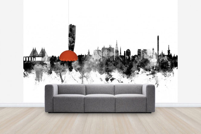 PHOTOWALL / Malmo Skyline Black (e25578)