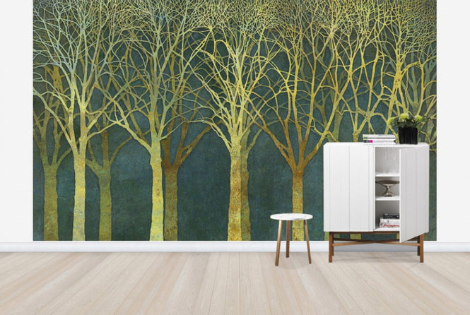 PHOTOWALL / Birch Grove Golden Light (e25603)