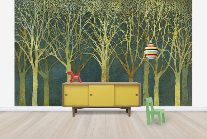 PHOTOWALL / Birch Grove Golden Light (e25603)