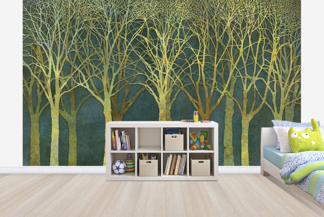 PHOTOWALL / Birch Grove Golden Light (e25603)