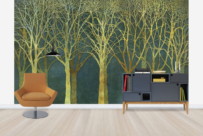 PHOTOWALL / Birch Grove Golden Light (e25603)