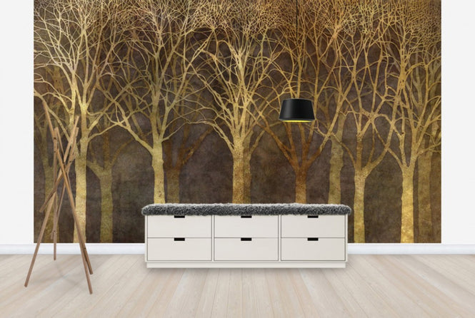 PHOTOWALL / Birch Grove Night Sepia (e25607)