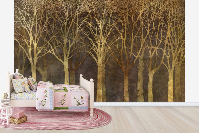 PHOTOWALL / Birch Grove Night Sepia (e25607)