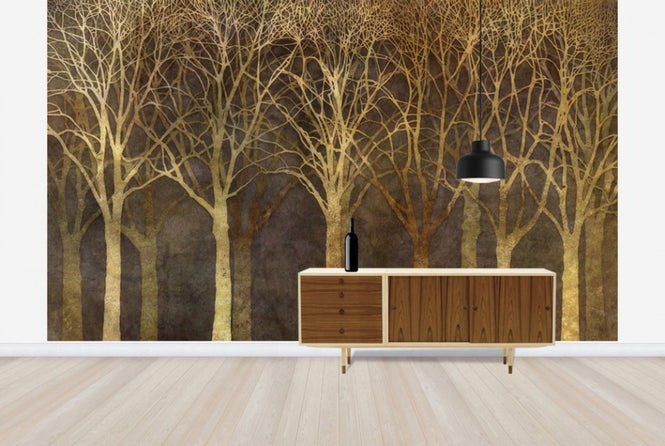 PHOTOWALL / Birch Grove Night Sepia (e25607)