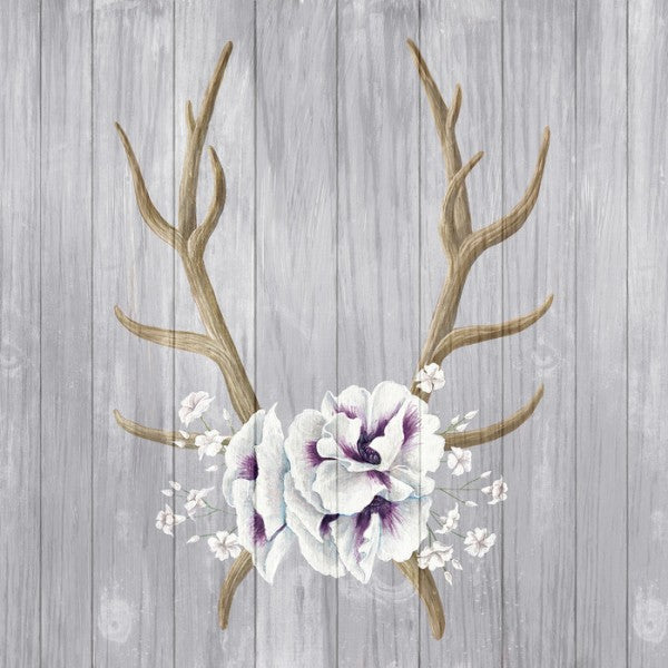 PHOTOWALL / Antlers and Poppies I (e25633)
