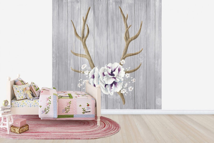PHOTOWALL / Antlers and Poppies I (e25633)