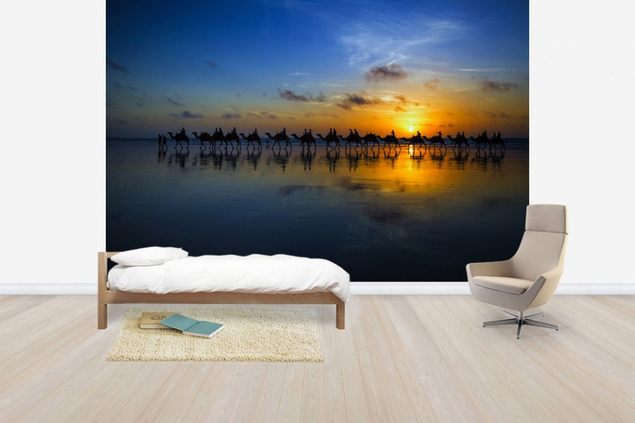 PHOTOWALL / Sunset Camel Ride (e29748)