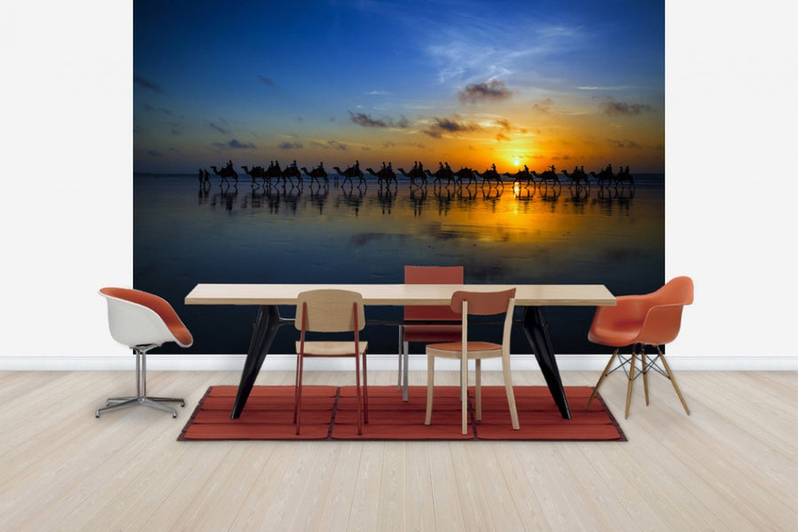 PHOTOWALL / Sunset Camel Ride (e29748)