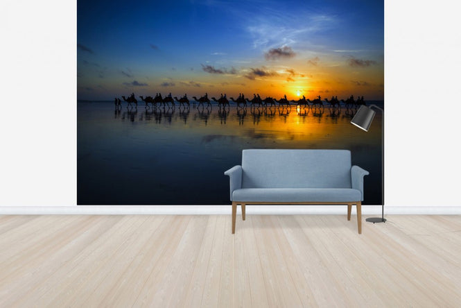 PHOTOWALL / Sunset Camel Ride (e29748)