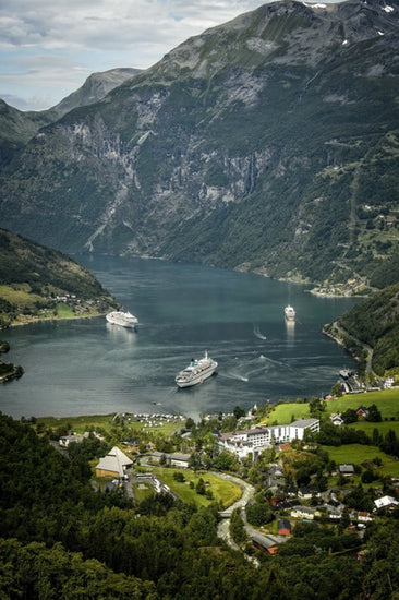 PHOTOWALL / Boats in Geirangerfjord, Norway (e29911)