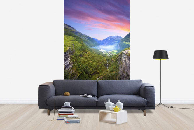 PHOTOWALL / Pink Clouds over Geirangerfjord, Norway (e29915)