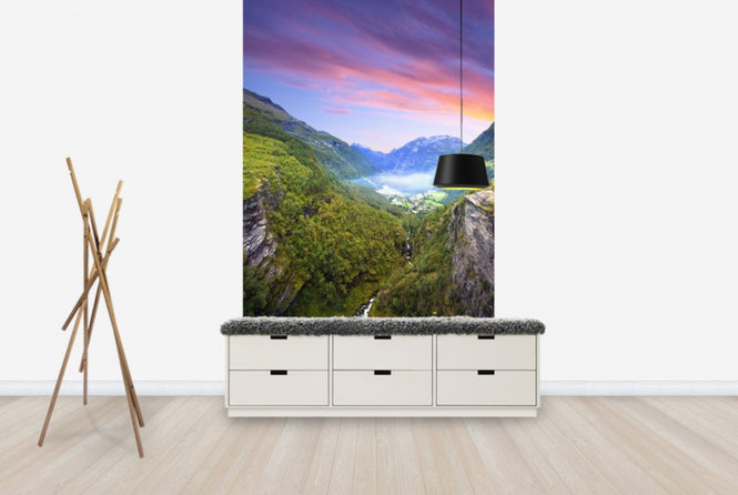 PHOTOWALL / Pink Clouds over Geirangerfjord, Norway (e29915)