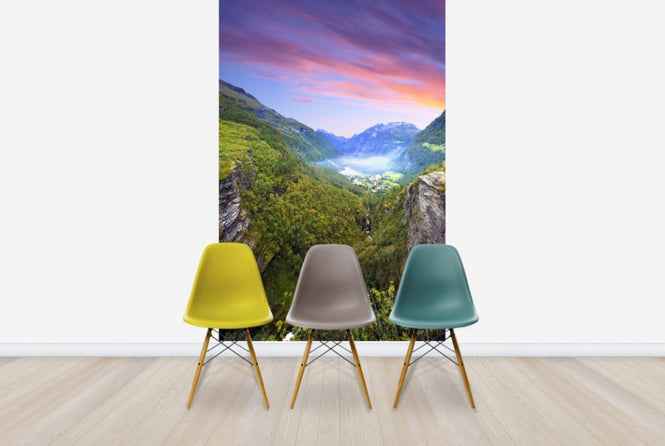 PHOTOWALL / Pink Clouds over Geirangerfjord, Norway (e29915)