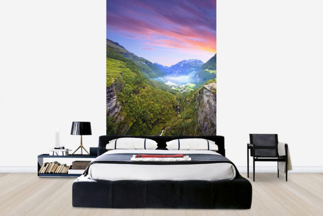 PHOTOWALL / Pink Clouds over Geirangerfjord, Norway (e29915)