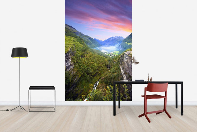 PHOTOWALL / Pink Clouds over Geirangerfjord, Norway (e29915)