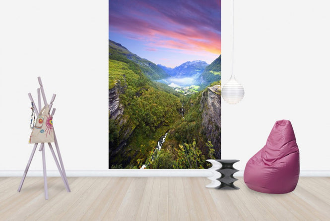 PHOTOWALL / Pink Clouds over Geirangerfjord, Norway (e29915)