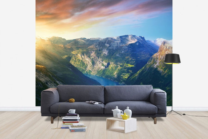PHOTOWALL / Sunrise over Geirangerfjord, Norway (e29917)