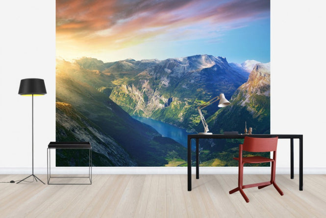 PHOTOWALL / Sunrise over Geirangerfjord, Norway (e29917)