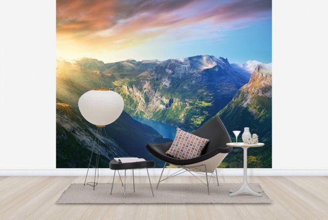 PHOTOWALL / Sunrise over Geirangerfjord, Norway (e29917)