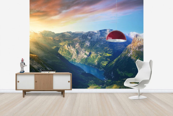 PHOTOWALL / Sunrise over Geirangerfjord, Norway (e29917)