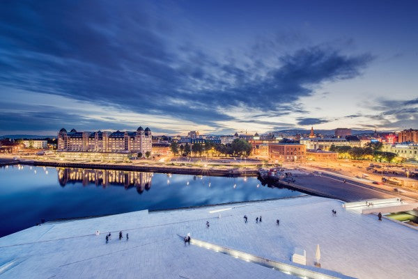 PHOTOWALL / View from Oslo Opera House at Night (e29926)