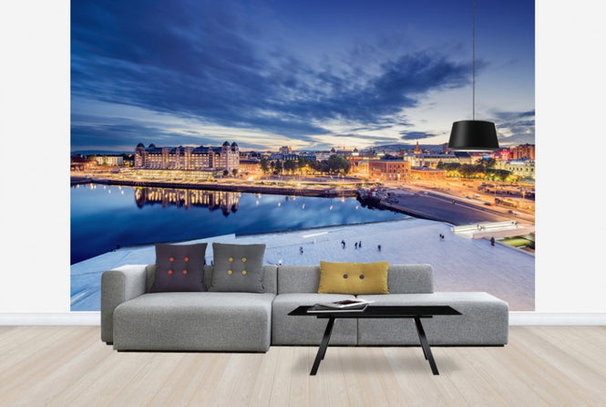 PHOTOWALL / View from Oslo Opera House at Night (e29926)
