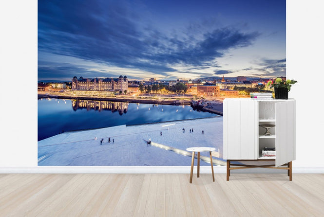 PHOTOWALL / View from Oslo Opera House at Night (e29926)