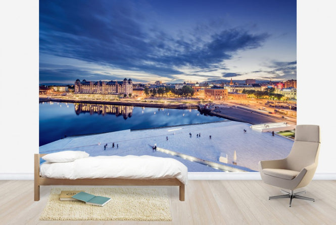 PHOTOWALL / View from Oslo Opera House at Night (e29926)