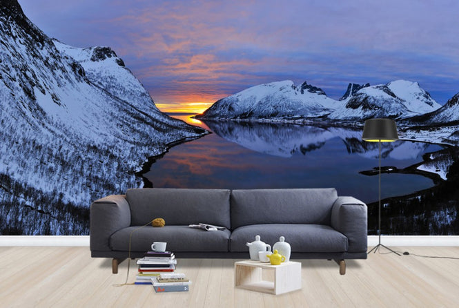 PHOTOWALL / Golden Sunset over Troms, Norway (e29931)