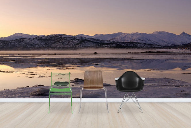 PHOTOWALL / Snowy Mountains,Senja Norway (e29938)