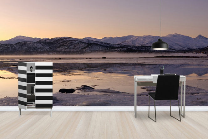PHOTOWALL / Snowy Mountains,Senja Norway (e29938)