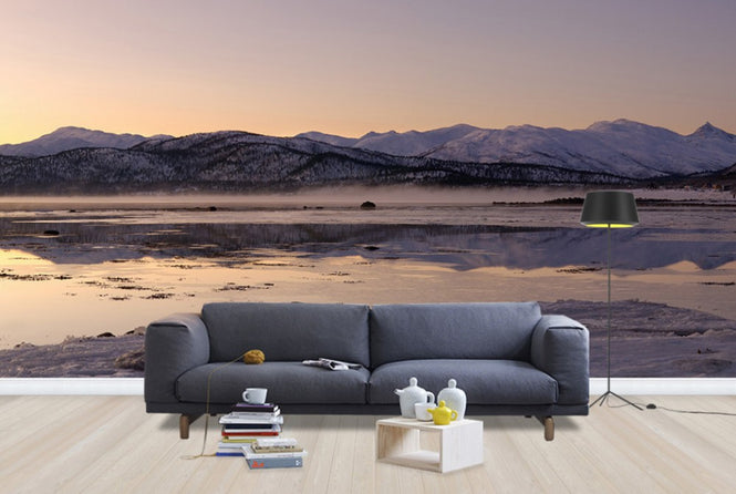 PHOTOWALL / Snowy Mountains,Senja Norway (e29938)