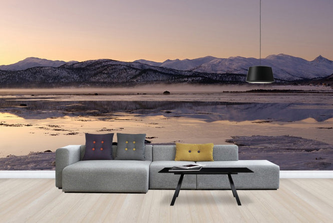 PHOTOWALL / Snowy Mountains,Senja Norway (e29938)