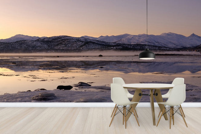 PHOTOWALL / Snowy Mountains,Senja Norway (e29938)