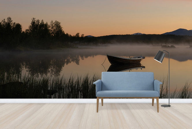 PHOTOWALL / Peaceful Evening at the Lake, Senja Norway (e29940)