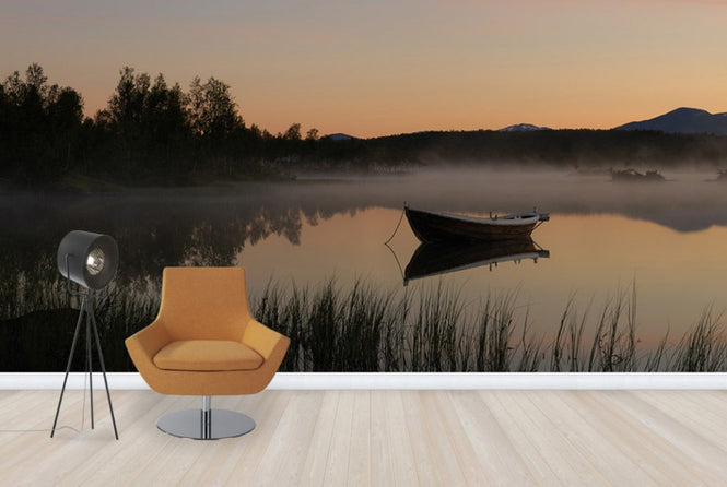 PHOTOWALL / Peaceful Evening at the Lake, Senja Norway (e29940)