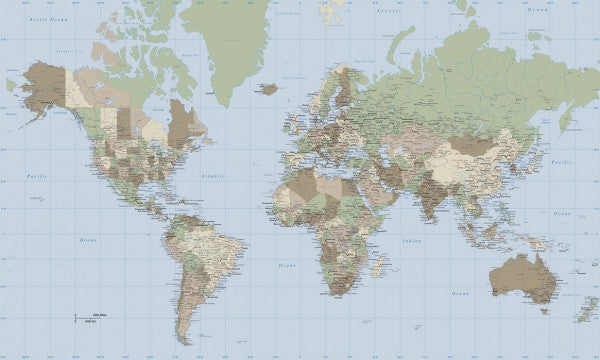 PHOTOWALL / World Map Vintage (e25811)