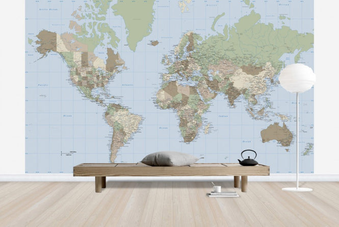 PHOTOWALL / World Map Vintage (e25811)