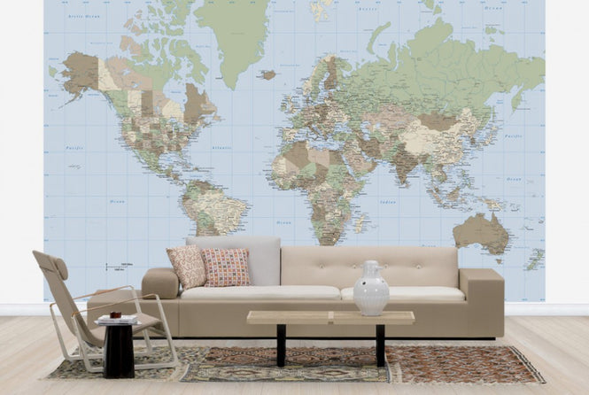 PHOTOWALL / World Map Vintage (e25811)