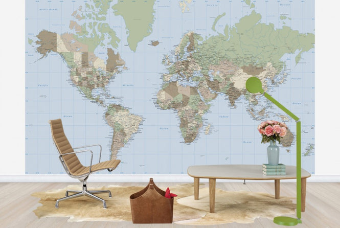 PHOTOWALL / World Map Vintage (e25811)