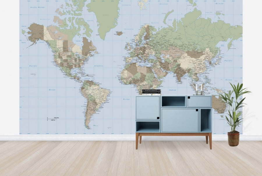 PHOTOWALL / World Map Vintage (e25811)