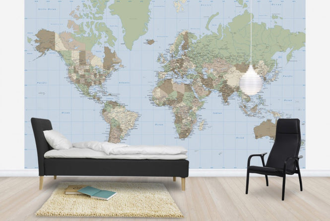 PHOTOWALL / World Map Vintage (e25811)